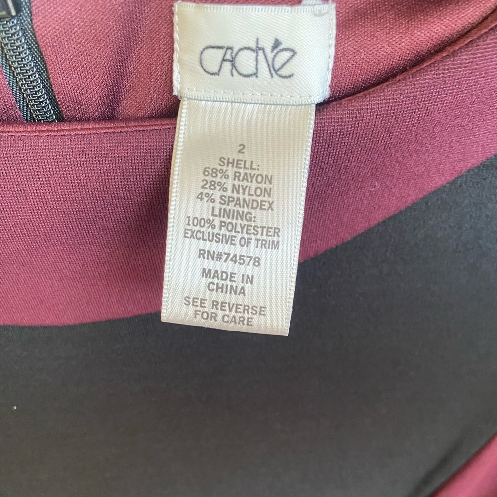 Cache Burgundy Beautiful Dress - Picture 2 of 3
